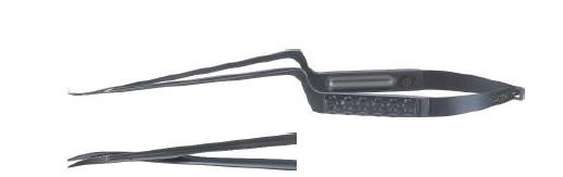 NOIR мікроножиці тупі/тупі вигнуті байонет 120 мм